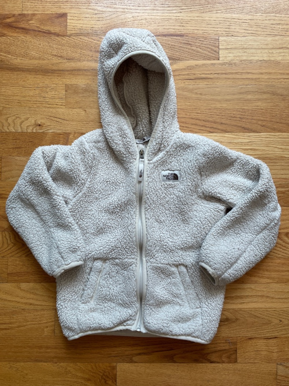 The North Face Kids Cream Sherpa Fleece Zip Hoodie